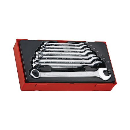 Teng Tools 8 Piece AF / SAE Combination Wrench Set 5/16 to 3/4" TT3592